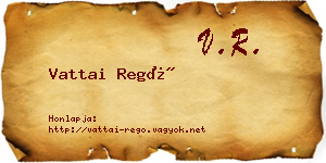 Vattai Regő névjegykártya